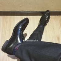 帅气蓝锦丝皮鞋
