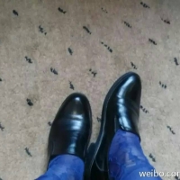 深蓝色丝袜皮鞋和车