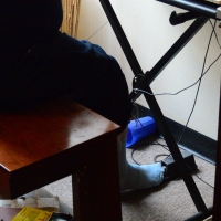 more piano playing in sheer socks