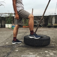 毛腿，锦纶，Asics运动鞋
