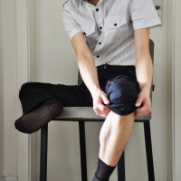 男黑色丝袜