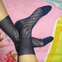 蓝色黑色锦纶丝袜杂图